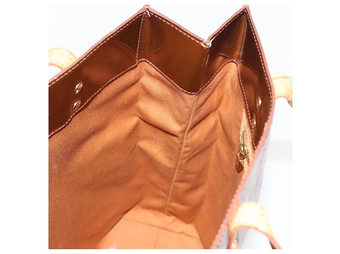 LOUIS VUITTON Monogram Vernis Reade MM Borsa a Mano Bronzo M91143 LV Auth 147200 - vista 20