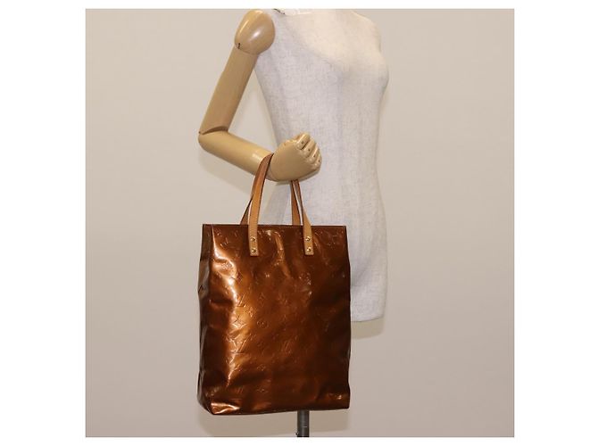 LOUIS VUITTON Monogram Vernis Reade MM Borsa a Mano Bronzo M91143 LV Auth 147200 - vista 22