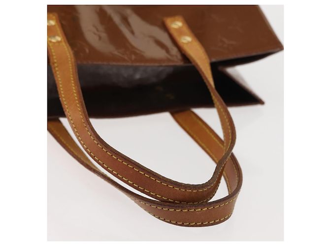 LOUIS VUITTON Monogram Vernis Reade MM Borsa a Mano Bronzo M91143 LV Auth 147200 - vista 8
