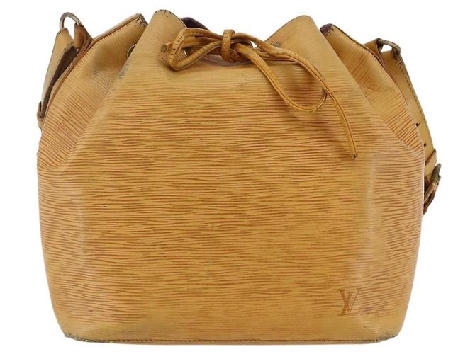 Noe LOUIS VUITTON Borsa a Spalla Petit Noé Epi Gialla M44109 LV Auth BA7004 Giallo - vista 13