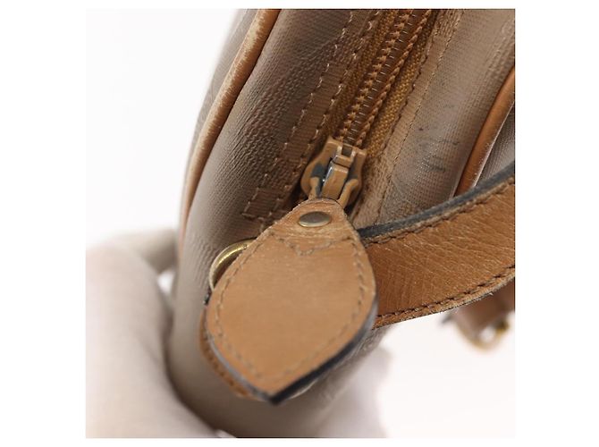 Borsa a Spalla in Tela Trotter Christian Dior Beige Oro Auth ep11416 D'oro - vista 10