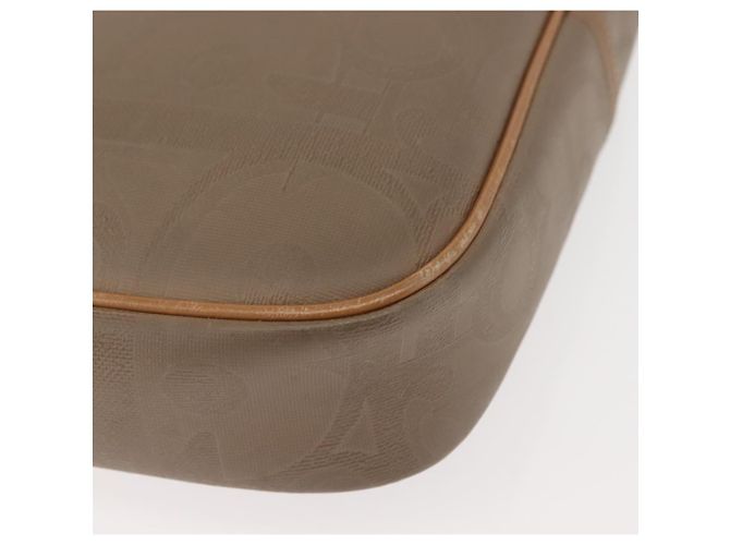 Borsa a Spalla in Tela Trotter Christian Dior Beige Oro Auth ep11416 D'oro - vista 14