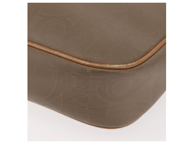 Borsa a Spalla in Tela Trotter Christian Dior Beige Oro Auth ep11416 D'oro - vista 15