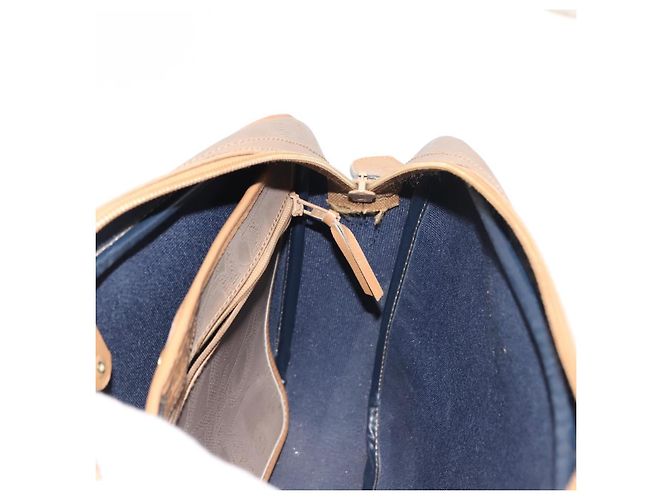 Borsa a Spalla in Tela Trotter Christian Dior Beige Oro Auth ep11416 D'oro - vista 18
