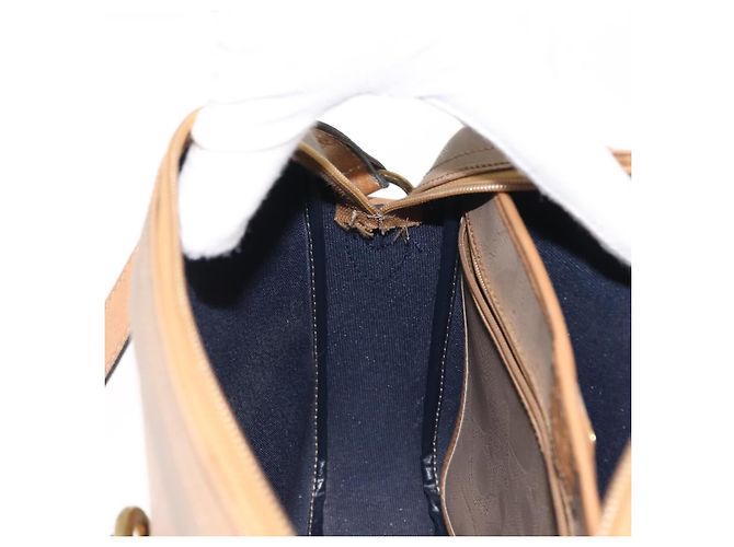 Borsa a Spalla in Tela Trotter Christian Dior Beige Oro Auth ep11416 D'oro - vista 19