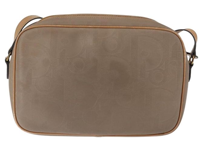 Borsa a Spalla in Tela Trotter Christian Dior Beige Oro Auth ep11416 D'oro - vista 2