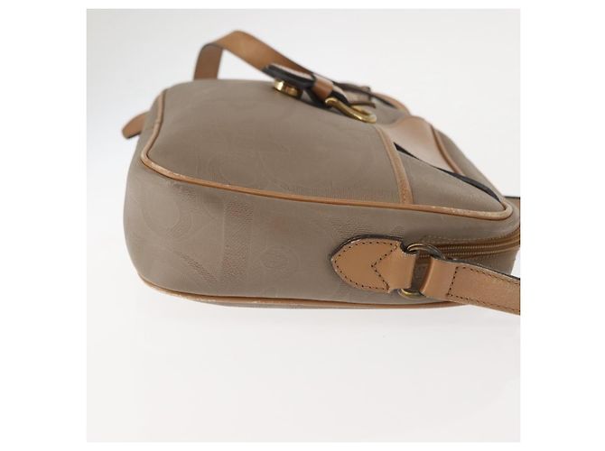 Borsa a Spalla in Tela Trotter Christian Dior Beige Oro Auth ep11416 D'oro - vista 3