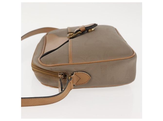Borsa a Spalla in Tela Trotter Christian Dior Beige Oro Auth ep11416 D'oro - vista 4