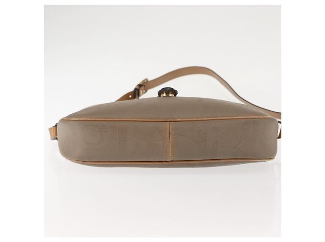 Borsa a Spalla in Tela Trotter Christian Dior Beige Oro Auth ep11416 D'oro - vista 5