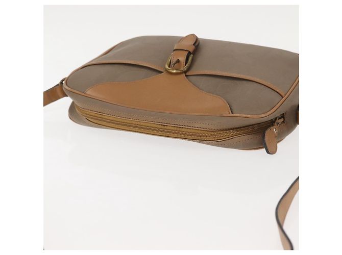 Borsa a Spalla in Tela Trotter Christian Dior Beige Oro Auth ep11416 D'oro - vista 6