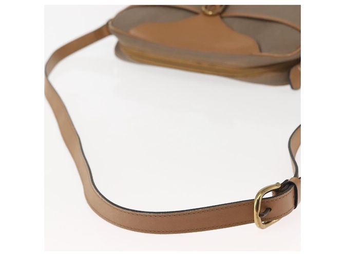 Borsa a Spalla in Tela Trotter Christian Dior Beige Oro Auth ep11416 D'oro - vista 7