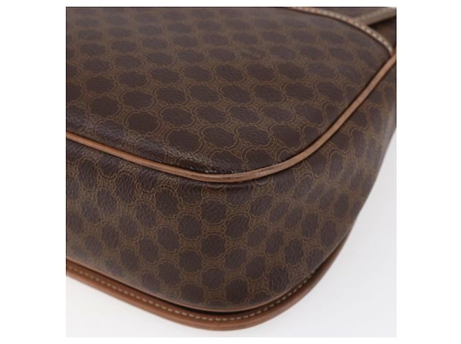 Céline Borsa a Spalla in Tela Macadam CELINE in Pelle PVC Marrone Oro Auth BA7049 D'oro - vista 15