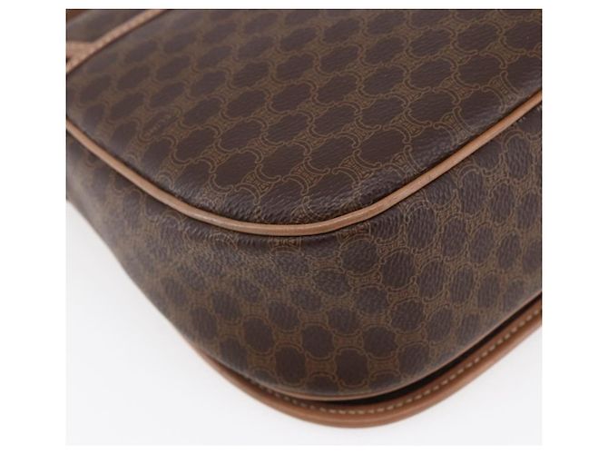 Céline Borsa a Spalla in Tela Macadam CELINE in Pelle PVC Marrone Oro Auth BA7049 D'oro - vista 16