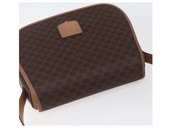 Céline Borsa a Spalla in Tela Macadam CELINE in Pelle PVC Marrone Oro Auth BA7049 D'oro - vista 6