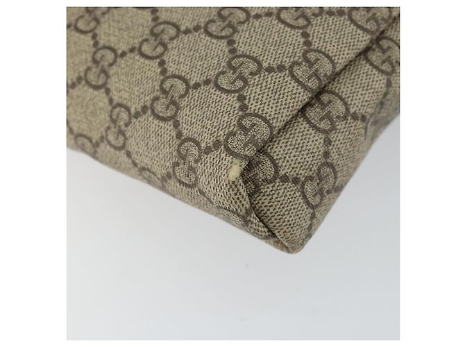 Gucci Borsa a Spalla GG Supreme in PVC Pelle Beige 223666 Auth ep11388 - vista 14