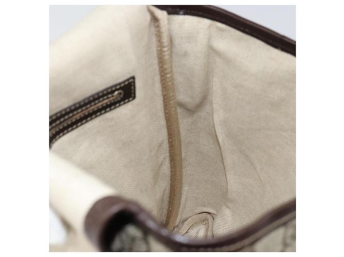 Gucci Borsa a Spalla GG Supreme in PVC Pelle Beige 223666 Auth ep11388 - vista 19