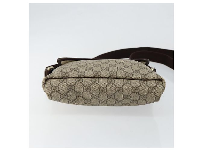 Gucci Borsa a Spalla GG Supreme in PVC Pelle Beige 223666 Auth ep11388 - vista 5