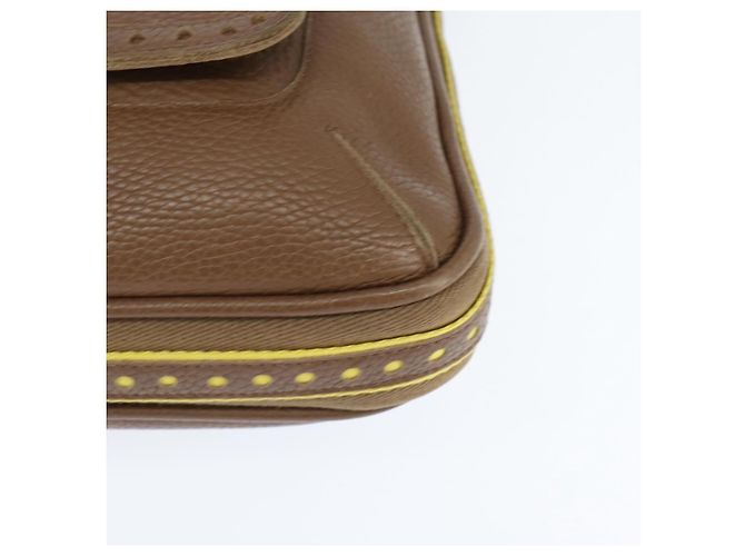 Autre Marque Borsa a spalla Bottega Veneta in pelle forata marrone oro Auth bs30220 D'oro - vista 14
