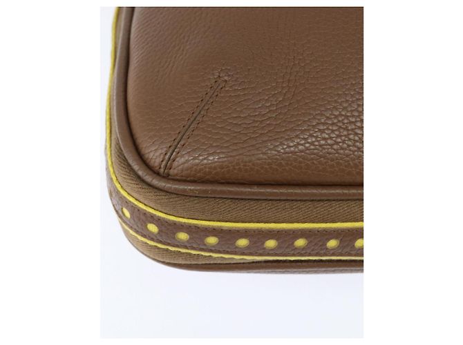 Autre Marque Borsa a spalla Bottega Veneta in pelle forata marrone oro Auth bs30220 D'oro - vista 15