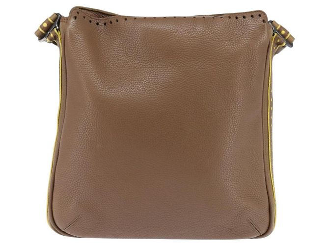 Autre Marque Borsa a spalla Bottega Veneta in pelle forata marrone oro Auth bs30220 D'oro - vista 2