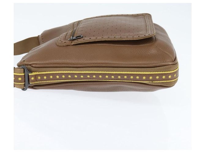 Autre Marque Borsa a spalla Bottega Veneta in pelle forata marrone oro Auth bs30220 D'oro - vista 3