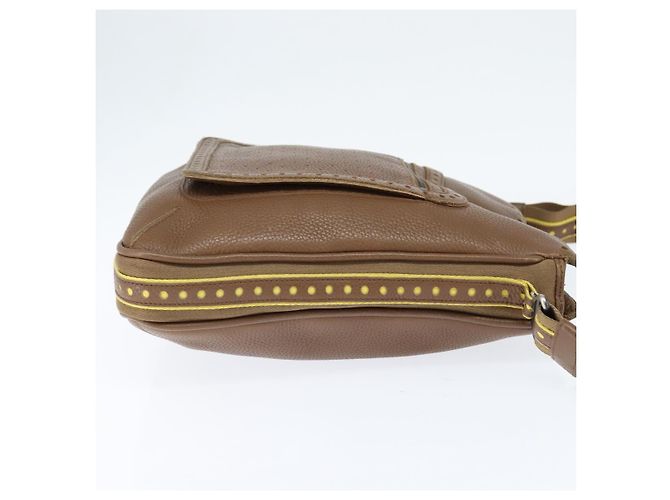 Autre Marque Borsa a spalla Bottega Veneta in pelle forata marrone oro Auth bs30220 D'oro - vista 4