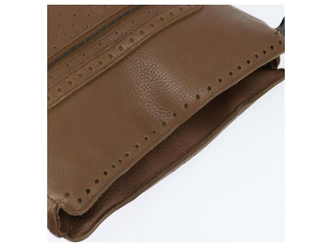 Autre Marque Borsa a spalla Bottega Veneta in pelle forata marrone oro Auth bs30220 D'oro - vista 6