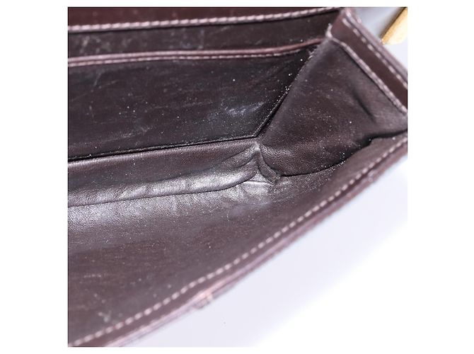 Borsa a spalla in pelle Sherry Line di GUCCI, marrone scuro, oro e rosso, autentica ep11429 - vista 19