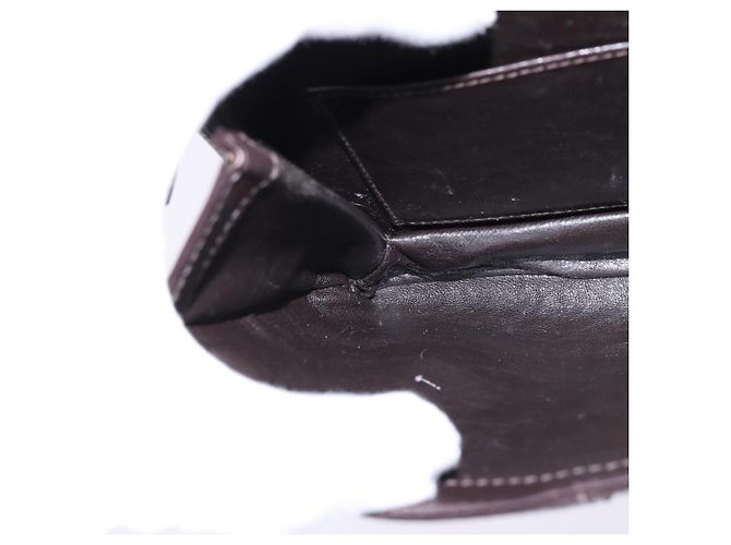 Borsa a spalla in pelle Sherry Line di GUCCI, marrone scuro, oro e rosso, autentica ep11429 - vista 20