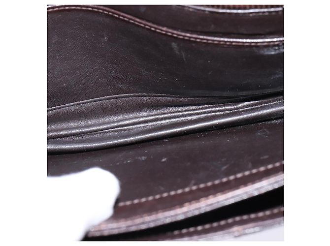 Borsa a spalla in pelle Sherry Line di GUCCI, marrone scuro, oro e rosso, autentica ep11429 - vista 21