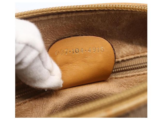 Gucci Borsa a Spalla Micro GG Supreme PVC Beige Oro 007 104 4916 Auth BA7113 D'oro - vista 12