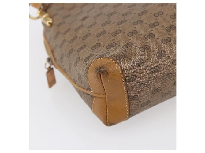 Gucci Borsa a Spalla Micro GG Supreme PVC Beige Oro 007 104 4916 Auth BA7113 D'oro - vista 14
