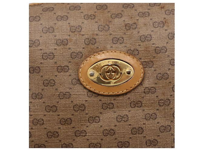 Gucci Borsa a Spalla Micro GG Supreme PVC Beige Oro 007 104 4916 Auth BA7113 D'oro - vista 17