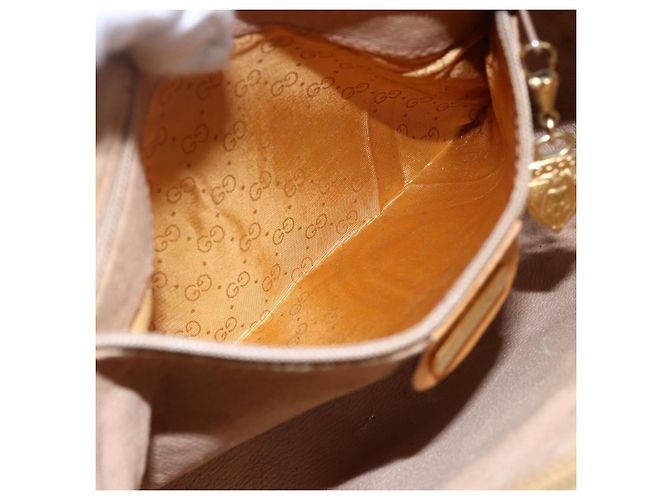 Gucci Borsa a Spalla Micro GG Supreme PVC Beige Oro 007 104 4916 Auth BA7113 D'oro - vista 21