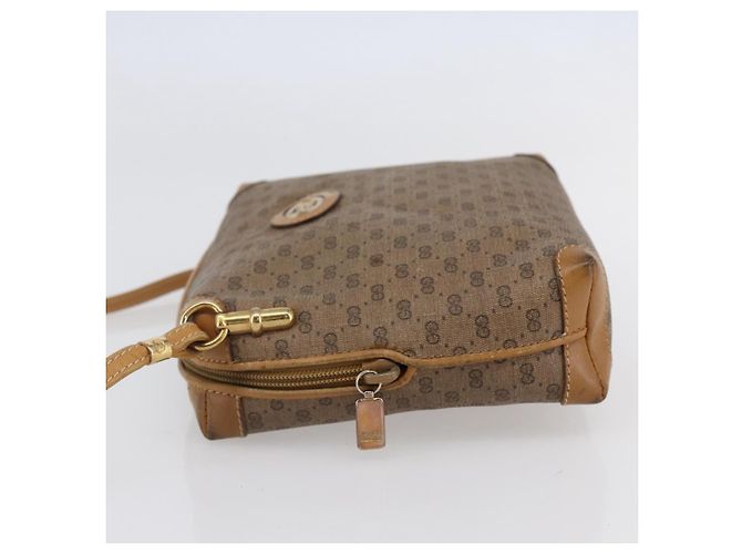 Gucci Borsa a Spalla Micro GG Supreme PVC Beige Oro 007 104 4916 Auth BA7113 D'oro - vista 3