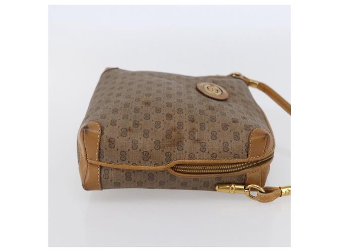 Gucci Borsa a Spalla Micro GG Supreme PVC Beige Oro 007 104 4916 Auth BA7113 D'oro - vista 4