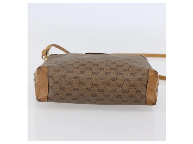 Gucci Borsa a Spalla Micro GG Supreme PVC Beige Oro 007 104 4916 Auth BA7113 D'oro - vista 5