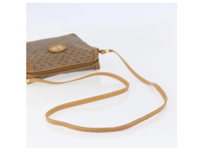 Gucci Borsa a Spalla Micro GG Supreme PVC Beige Oro 007 104 4916 Auth BA7113 D'oro - vista 7