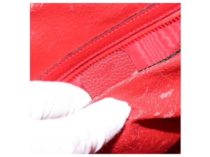 Borsa a mano CÉLINE Circle in pelle 2 in 1 rossa Auth 145769 Rosso - vista 12
