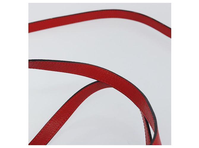Borsa a mano CÉLINE Circle in pelle 2 in 1 rossa Auth 145769 Rosso - vista 14