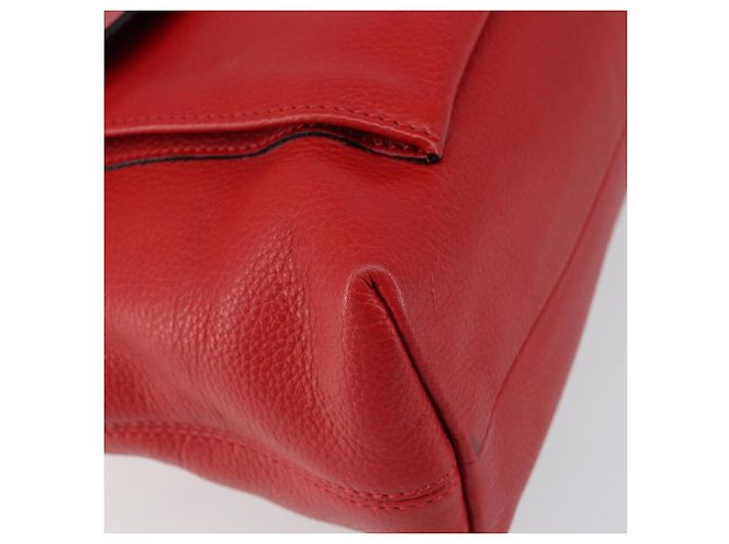 Borsa a mano CÉLINE Circle in pelle 2 in 1 rossa Auth 145769 Rosso - vista 16