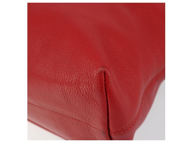 Borsa a mano CÉLINE Circle in pelle 2 in 1 rossa Auth 145769 Rosso - vista 17