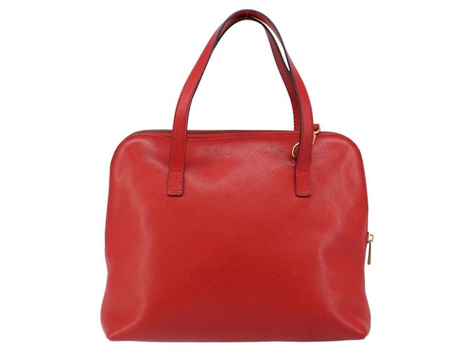 Borsa a mano CÉLINE Circle in pelle 2 in 1 rossa Auth 145769 Rosso - vista 2