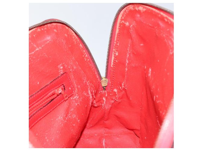 Borsa a mano CÉLINE Circle in pelle 2 in 1 rossa Auth 145769 Rosso - vista 22