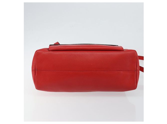 Borsa a mano CÉLINE Circle in pelle 2 in 1 rossa Auth 145769 Rosso - vista 5