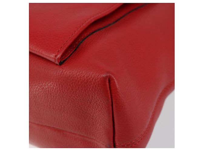 Borsa a mano CÉLINE Circle in pelle 2 in 1 rossa Auth 145769 Rosso - vista 9