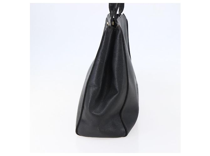 Borsa a Spalla Vala in Pelle Nera e Oro Salvatore Ferragamo Auth BA7064 Nero D'oro - vista 4