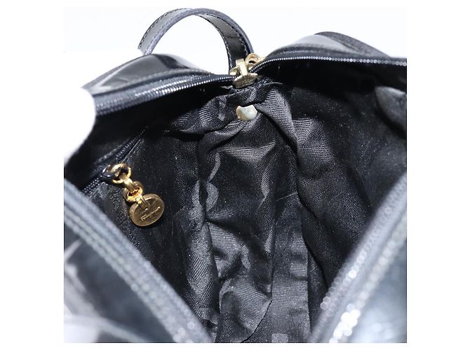 Borsa a Spalla Vala Smalto Nero Oro Auth BA7055 di Salvatore Ferragamo D'oro - vista 18