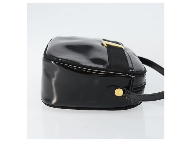 Borsa a Spalla Vala Smalto Nero Oro Auth BA7055 di Salvatore Ferragamo D'oro - vista 3