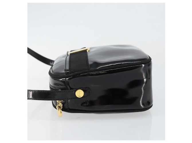 Borsa a Spalla Vala Smalto Nero Oro Auth BA7055 di Salvatore Ferragamo D'oro - vista 4